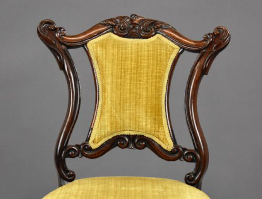 Antique Pair Victorian Rosewood Chairs