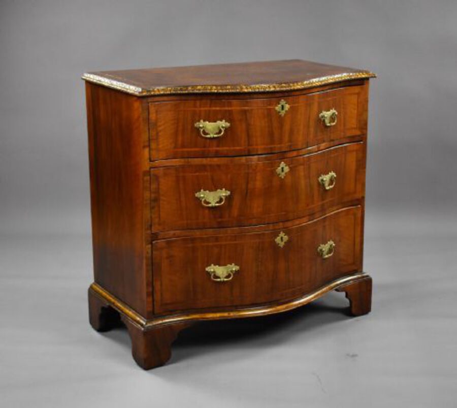 19th Century Walnut Serpentine Chest