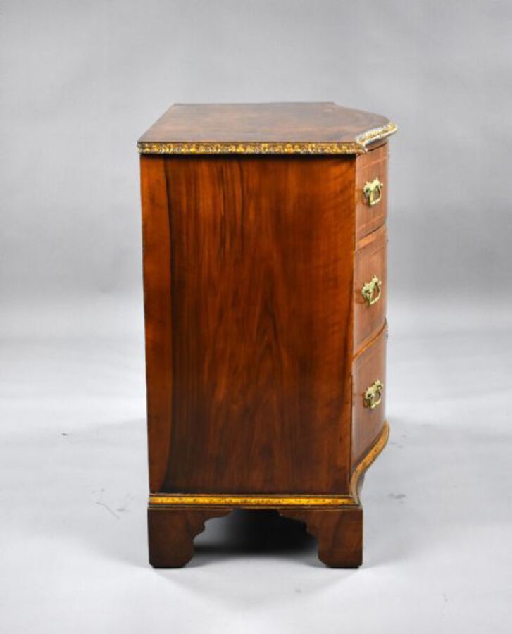 Antique 19th Century Walnut Serpentine Chest