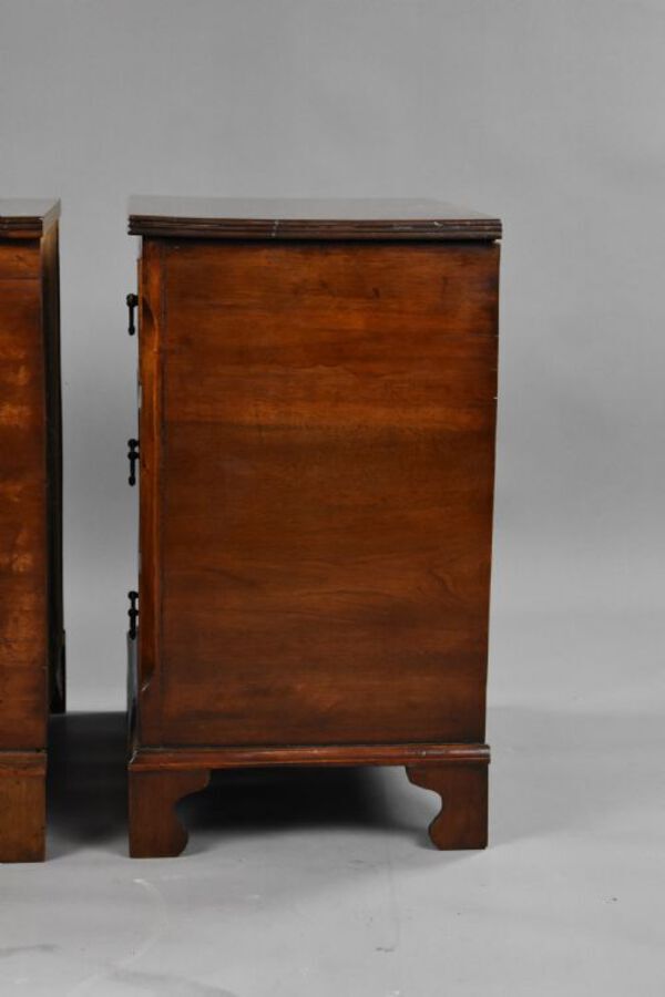 Antique Pair Edwardian Mahogany Bedside Chests