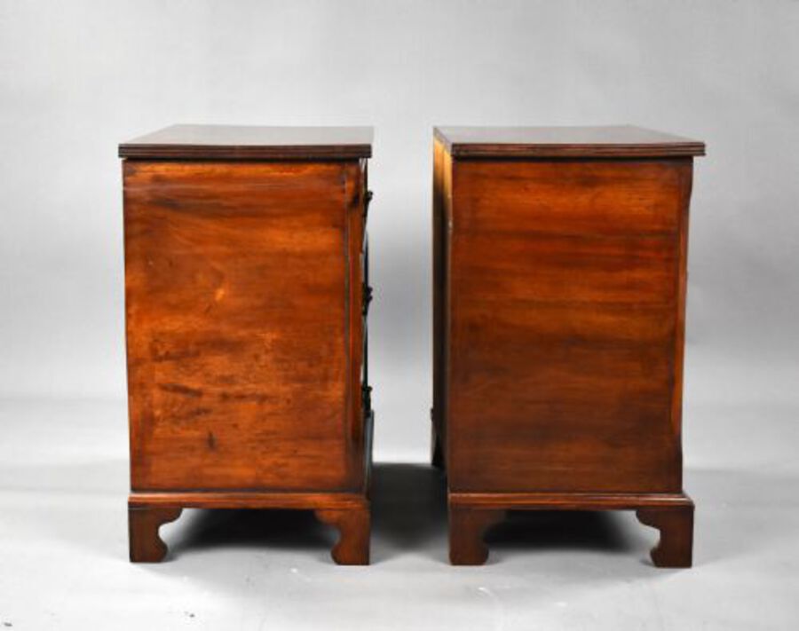 Antique Pair Edwardian Mahogany Bedside Chests