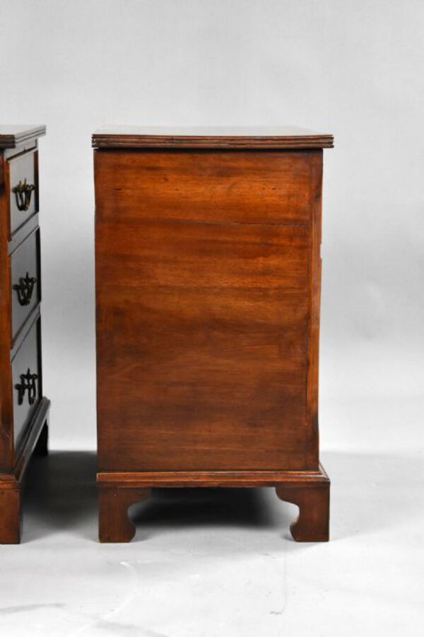 Antique Pair Edwardian Mahogany Bedside Chests