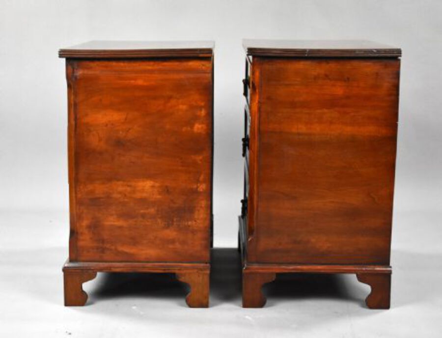 Antique Pair Edwardian Mahogany Bedside Chests