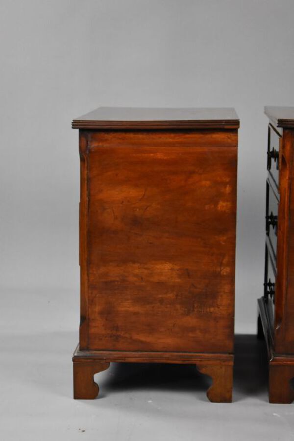 Antique Pair Edwardian Mahogany Bedside Chests
