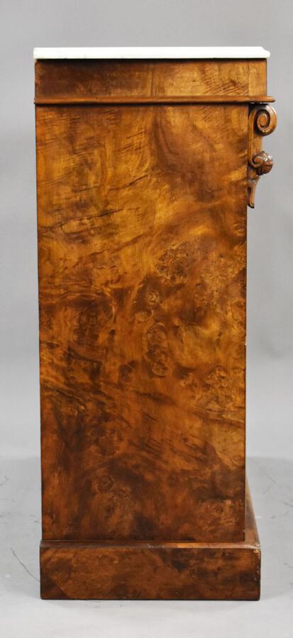 Antique Victorian Burr Walnut Open Bookcase