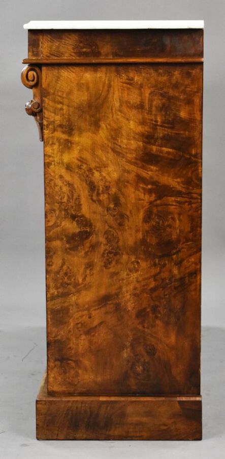 Antique Victorian Burr Walnut Open Bookcase