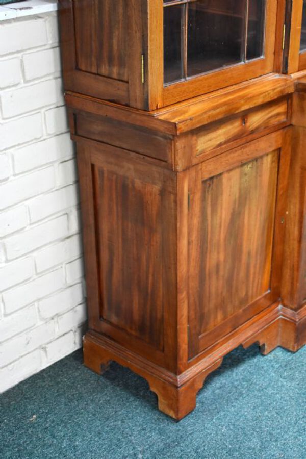Antique Victorian Mahogany Breakfront Bookcase