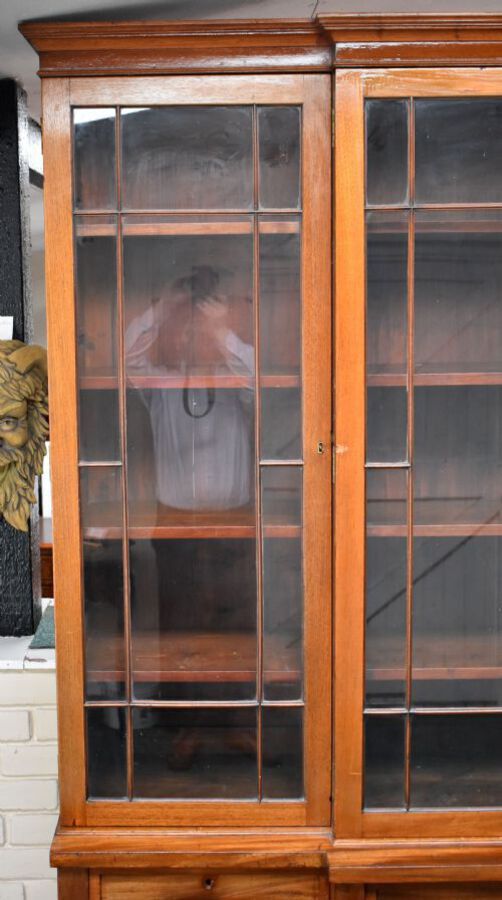 Antique Victorian Mahogany Breakfront Bookcase