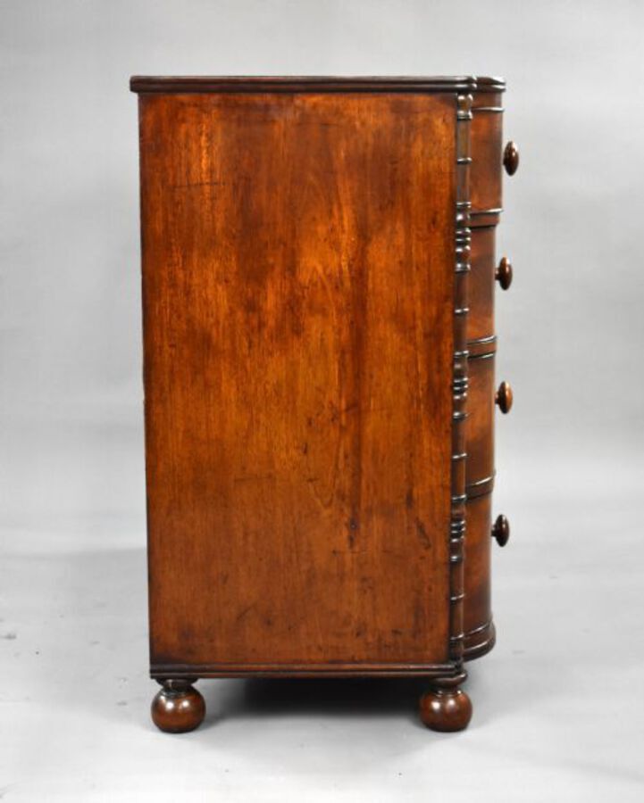 Antique William IV Mahogany Bowfront Chest of Drawers