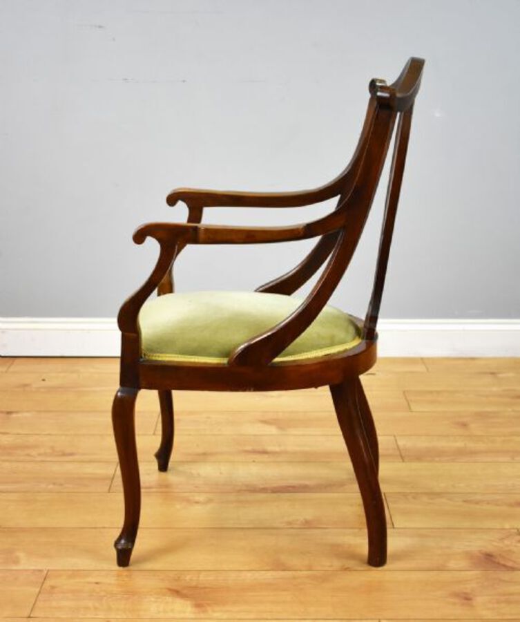Antique Victorian Mahogany Inlaid Lounge Suite