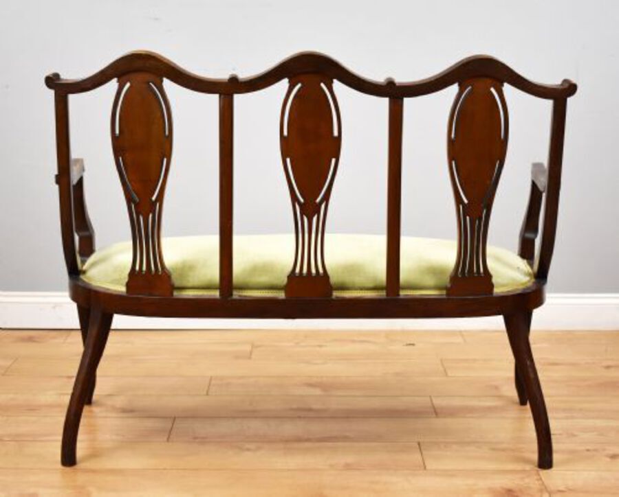 Antique Victorian Mahogany Inlaid Lounge Suite