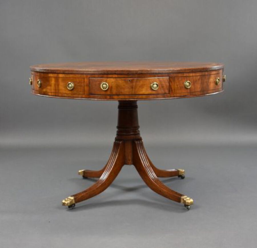 Edwardian Mahogany Drum Table