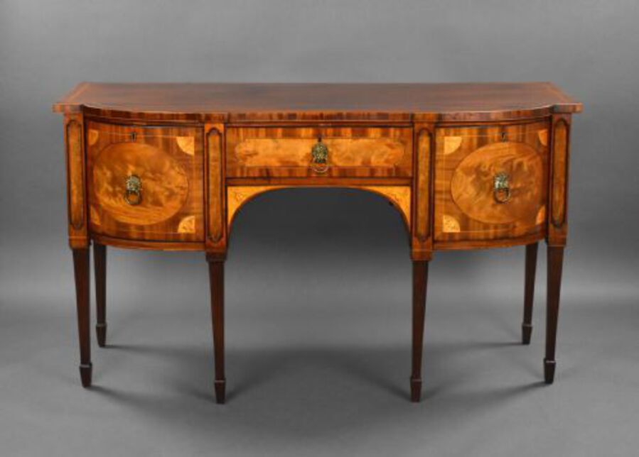 George III Mahogany and Satinwood Sideboard