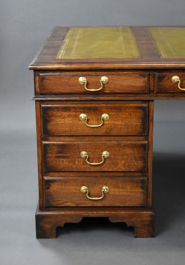Antique Oak Partners Desk
