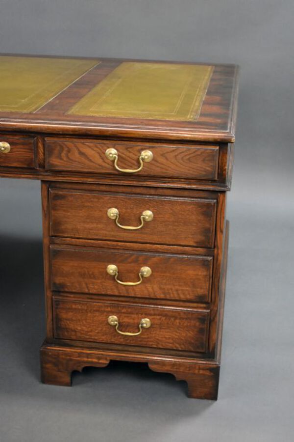 Antique Oak Partners Desk
