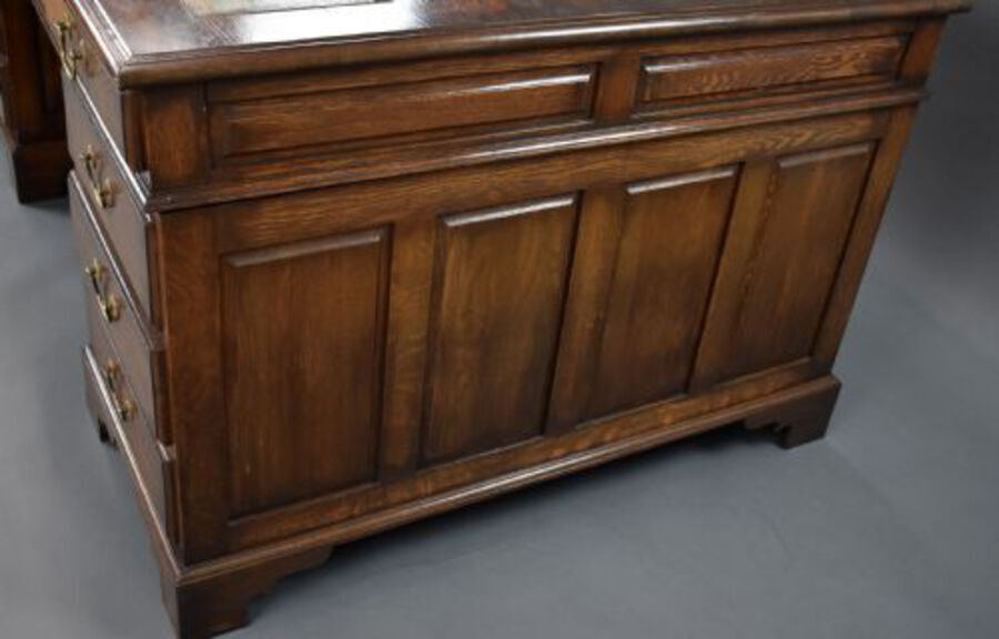 Antique Oak Partners Desk