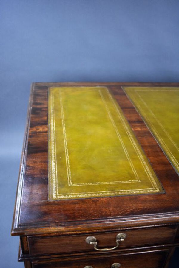 Antique Oak Partners Desk