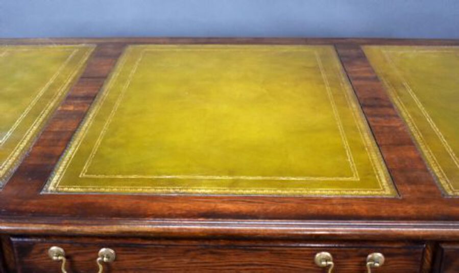 Antique Oak Partners Desk