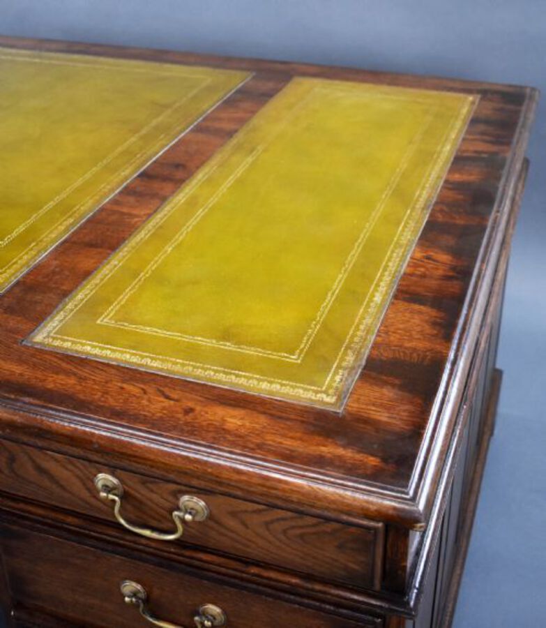 Antique Oak Partners Desk