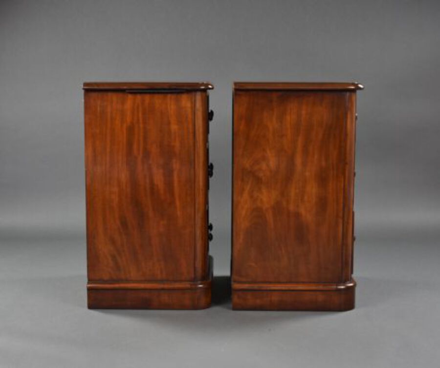Antique Pair Victorian Mahogany Bedside Chests