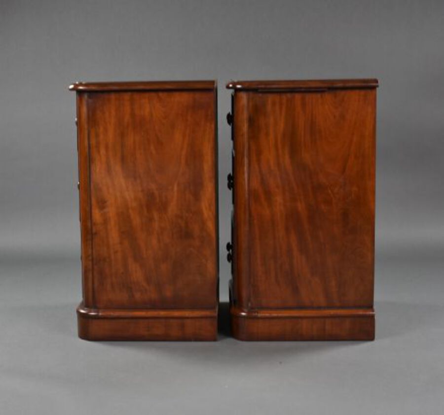 Antique Pair Victorian Mahogany Bedside Chests