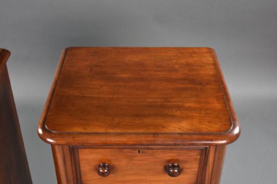 Antique Pair Victorian Mahogany Bedside Chests
