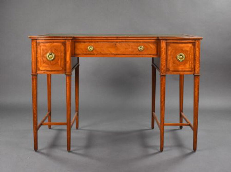 Antique Edwardian Satinwood Writing Table