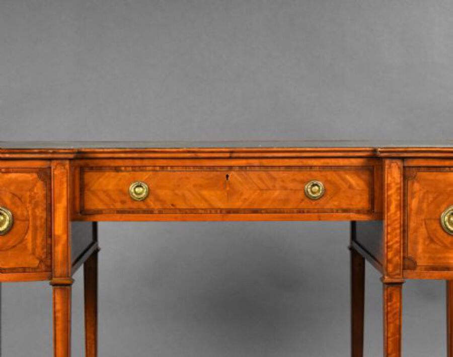 Antique Edwardian Satinwood Writing Table