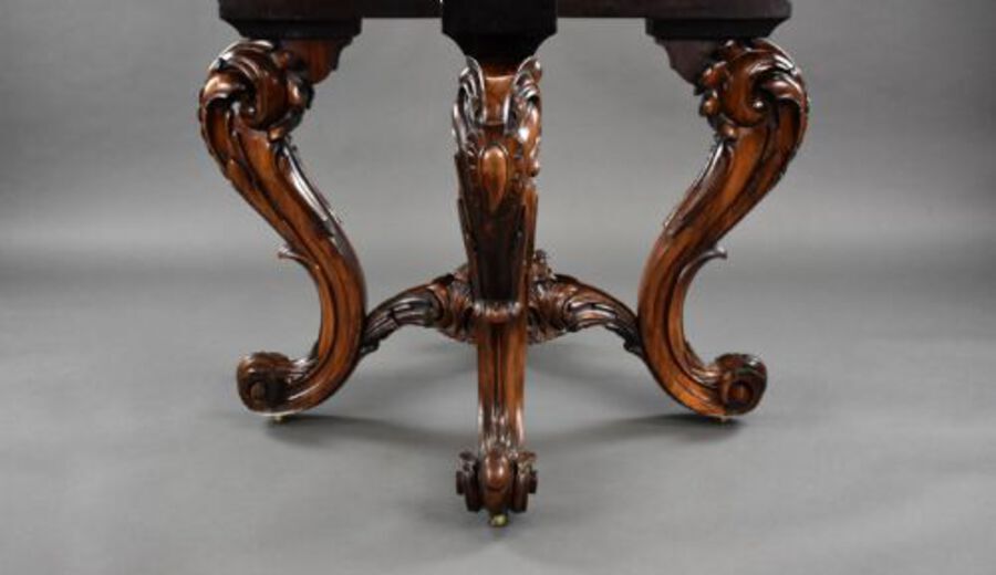 Antique Victorian Burr Walnut & Marquetry Centre Table