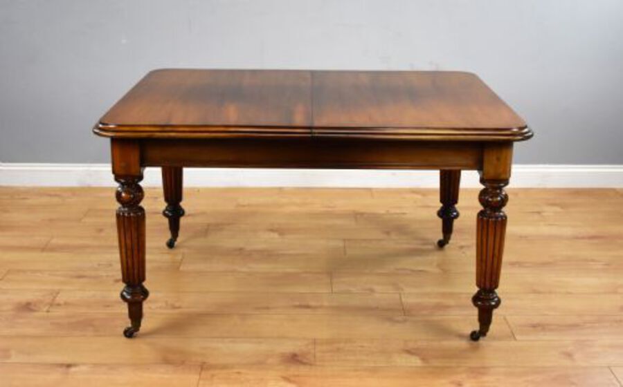 Antique Victorian Mahogany Extending Dining Table & 10 Chairs