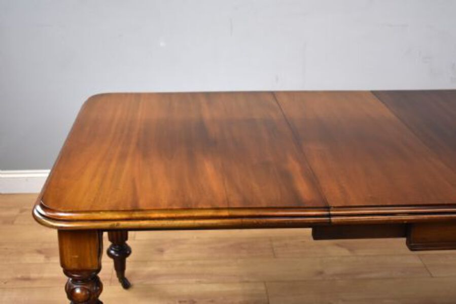 Antique Victorian Mahogany Extending Dining Table & 10 Chairs