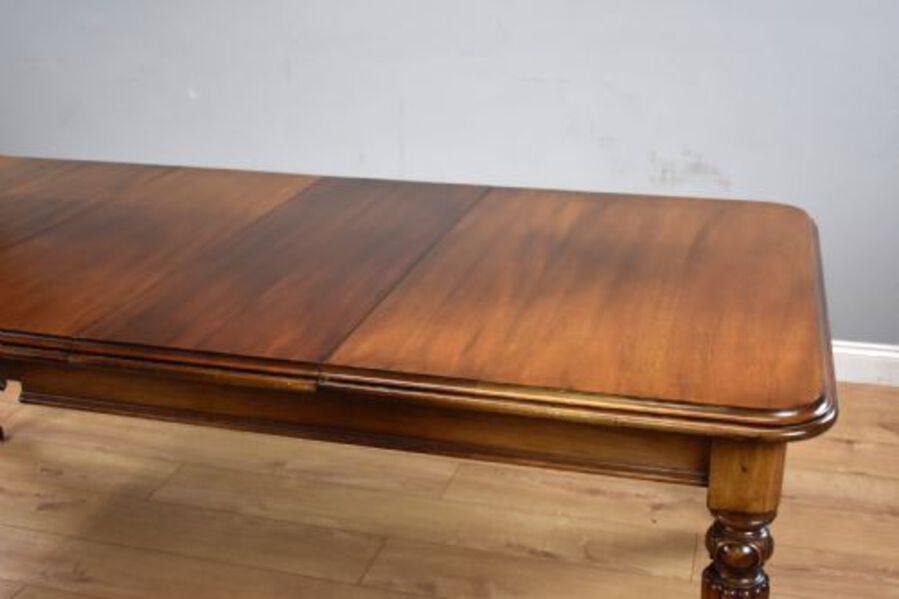 Antique Victorian Mahogany Extending Dining Table & 10 Chairs