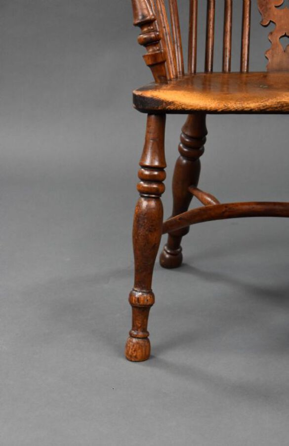 Antique 19th Century Yew & Elm High Back Windsor Chair