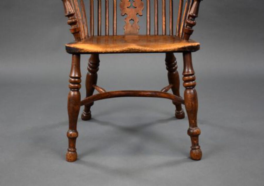 Antique 19th Century Yew & Elm High Back Windsor Chair