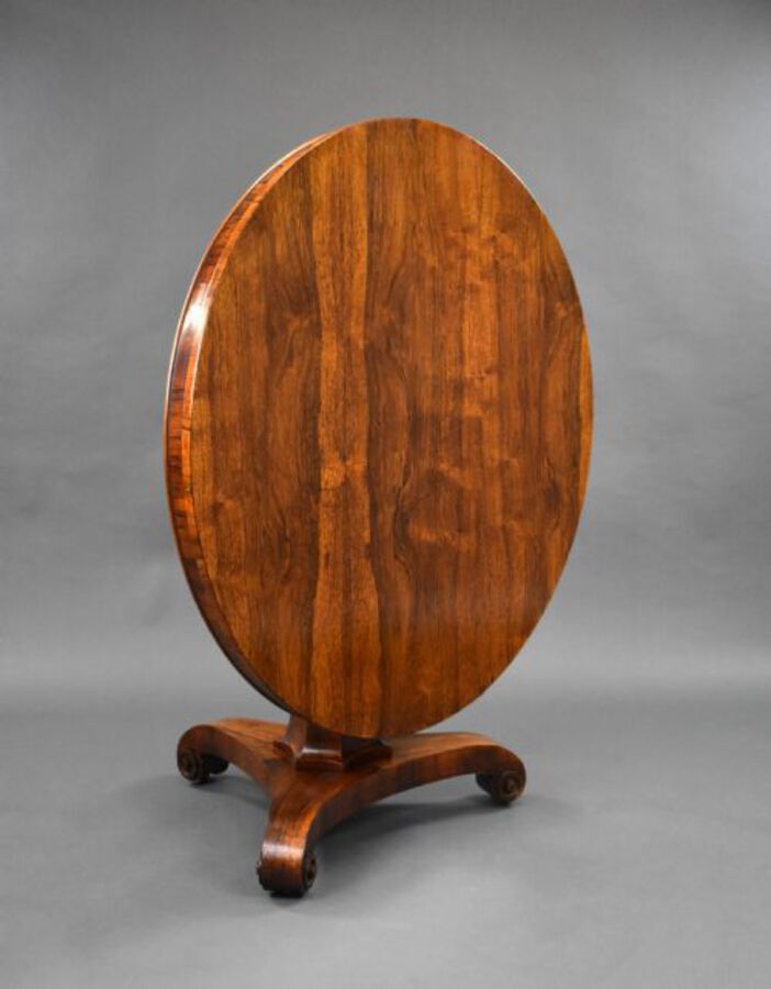 Antique Victorian Rosewood Circular Breakfast Table