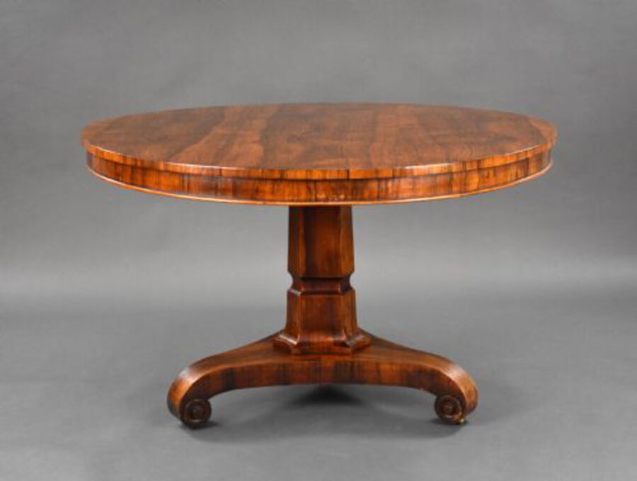 Antique Victorian Rosewood Circular Breakfast Table