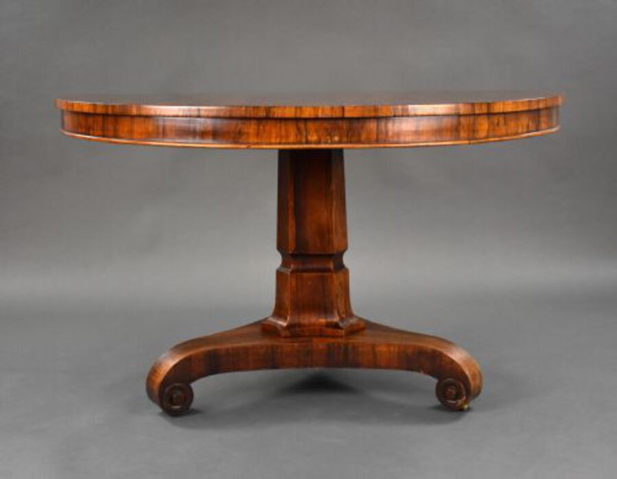 Antique Victorian Rosewood Circular Breakfast Table
