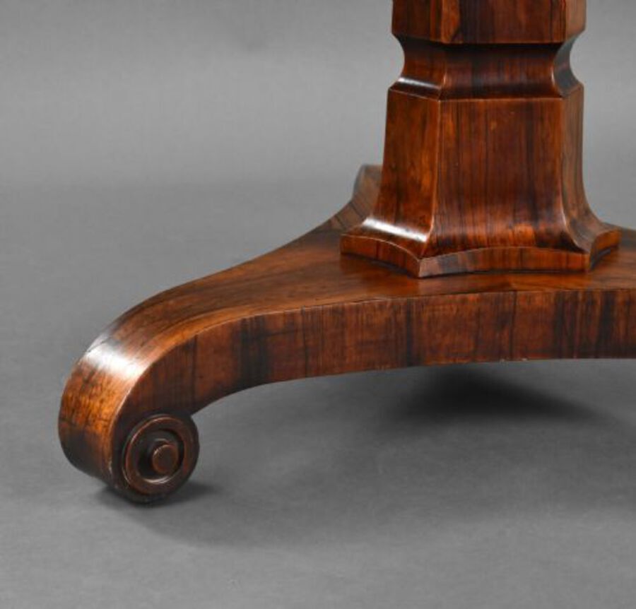 Antique Victorian Rosewood Circular Breakfast Table