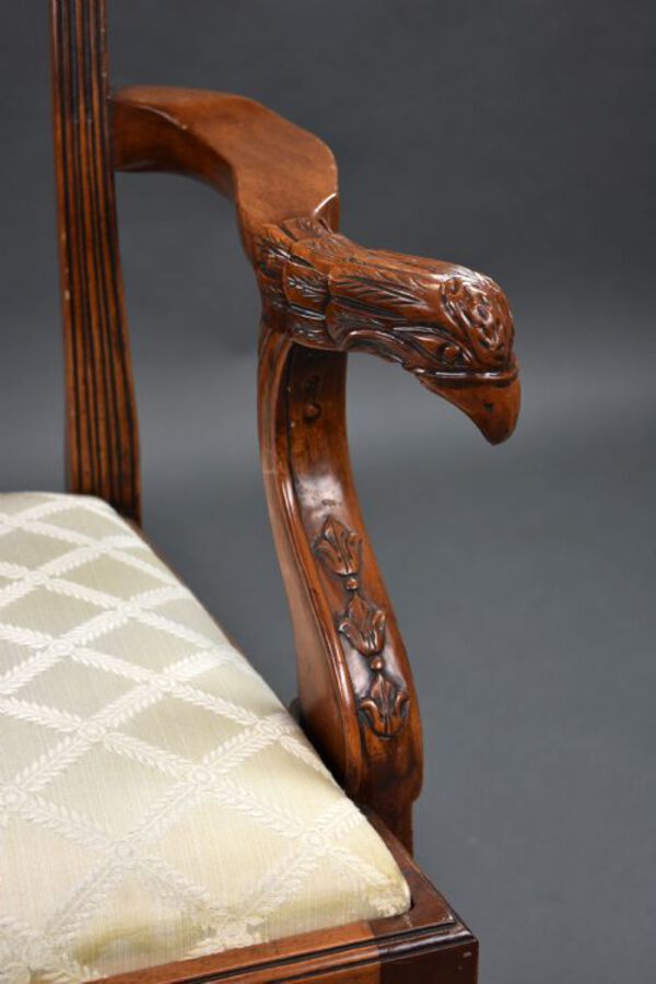 Antique Set of 8 Chippendale Style Dining Chairs