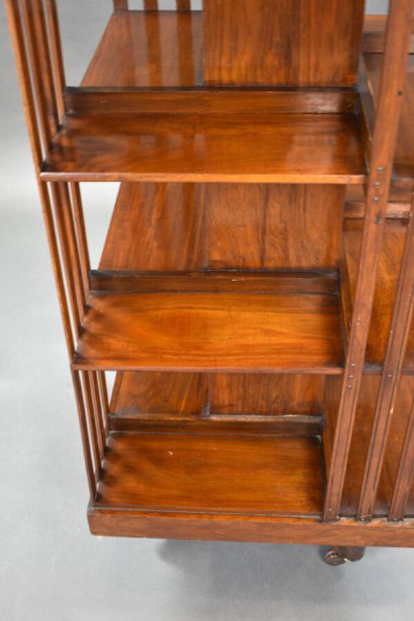 Antique Edwardian Mahogany Revolving Bookcase