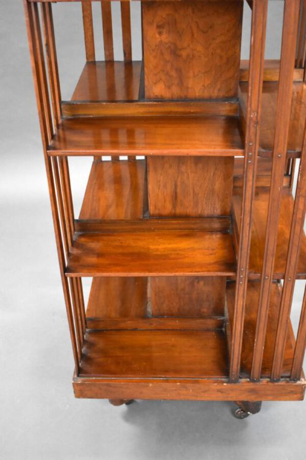 Antique Edwardian Mahogany Revolving Bookcase