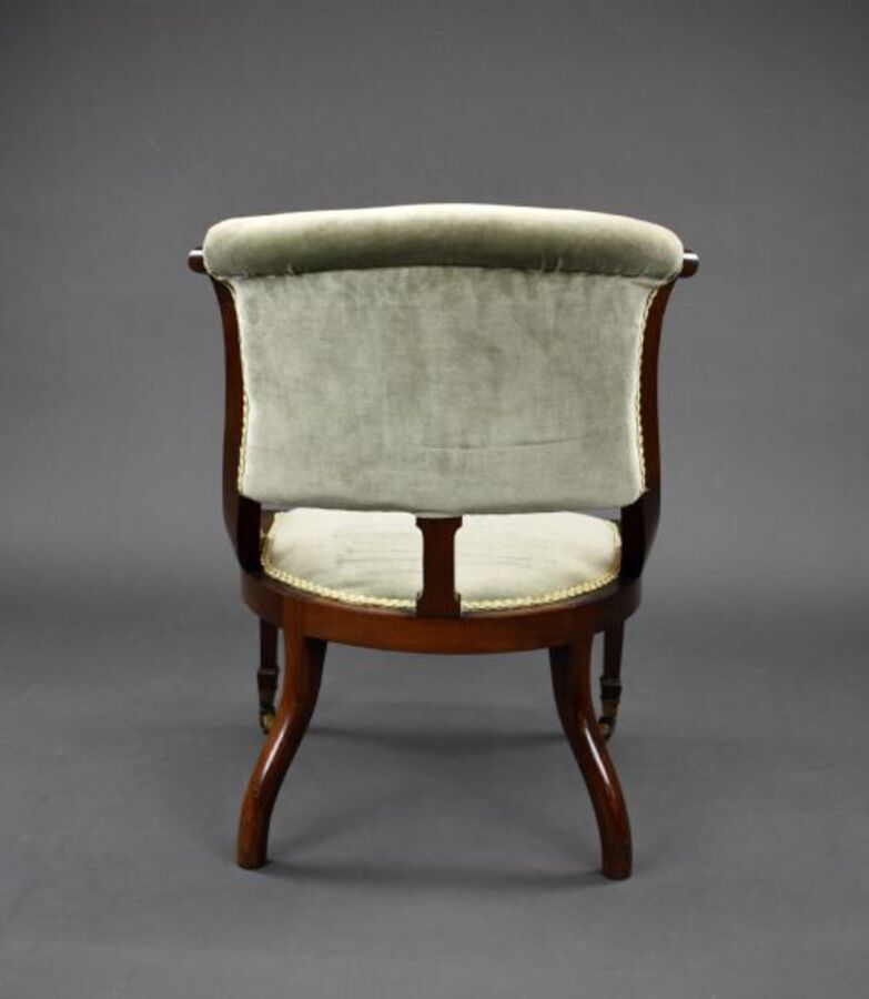 Antique Edwardian Mahogany Inlaid Nursing Chair