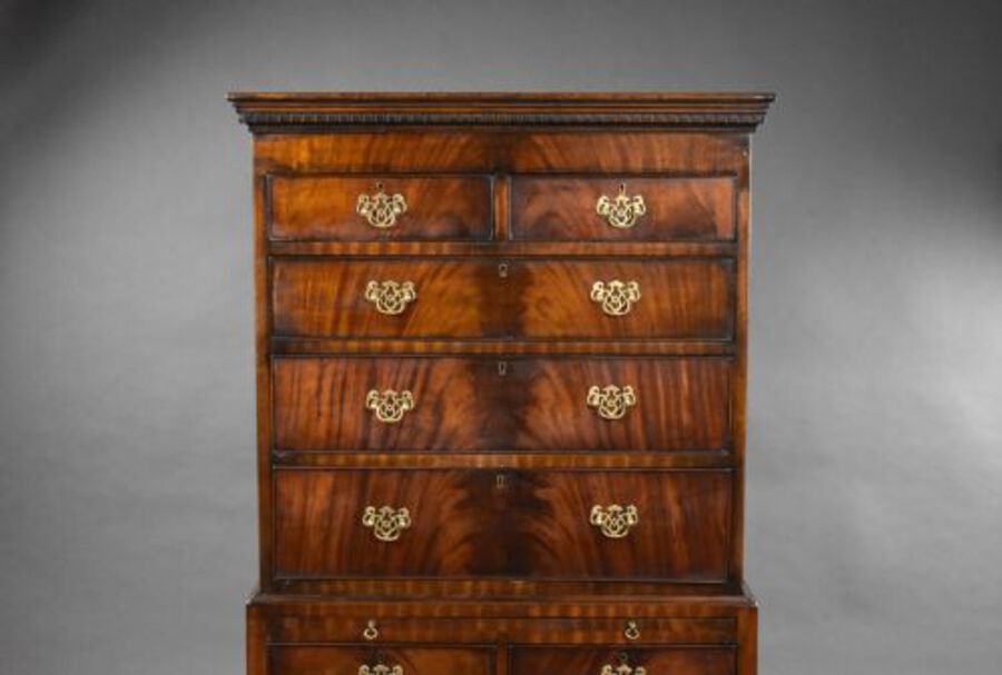 Antique Antique Mahogany Chest on Stand
