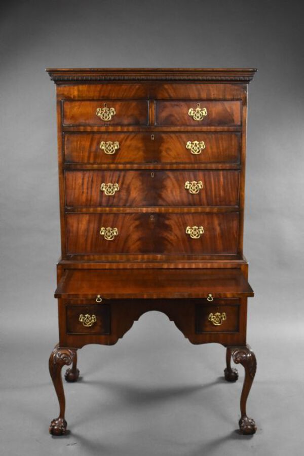Antique Antique Mahogany Chest on Stand