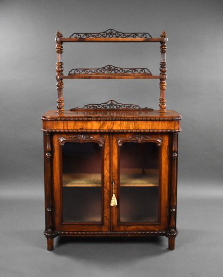 Antique Victorian Bur Walnut Chiffonier