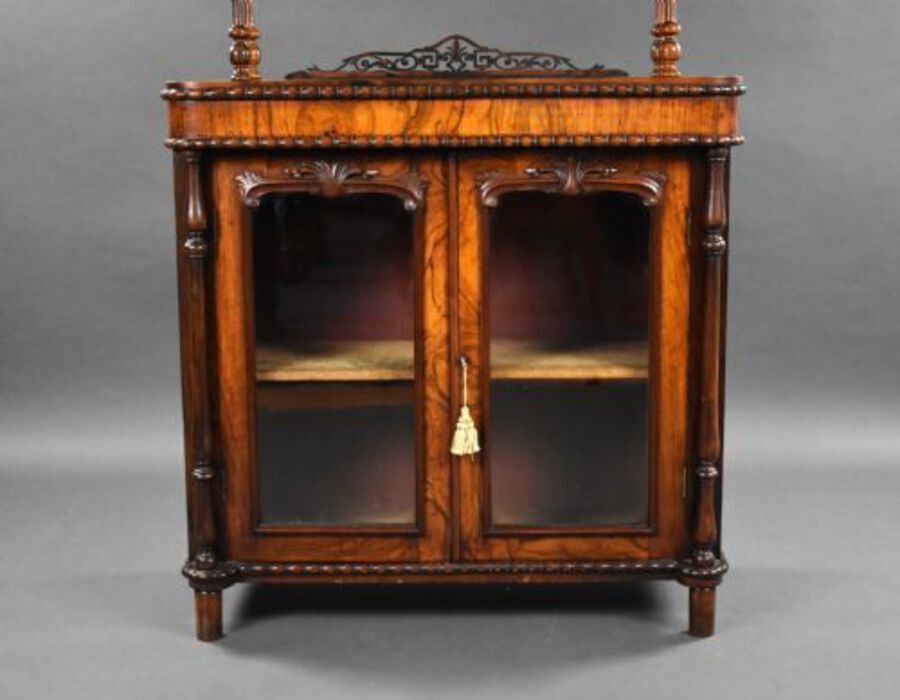 Antique Victorian Bur Walnut Chiffonier