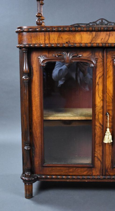Antique Victorian Bur Walnut Chiffonier