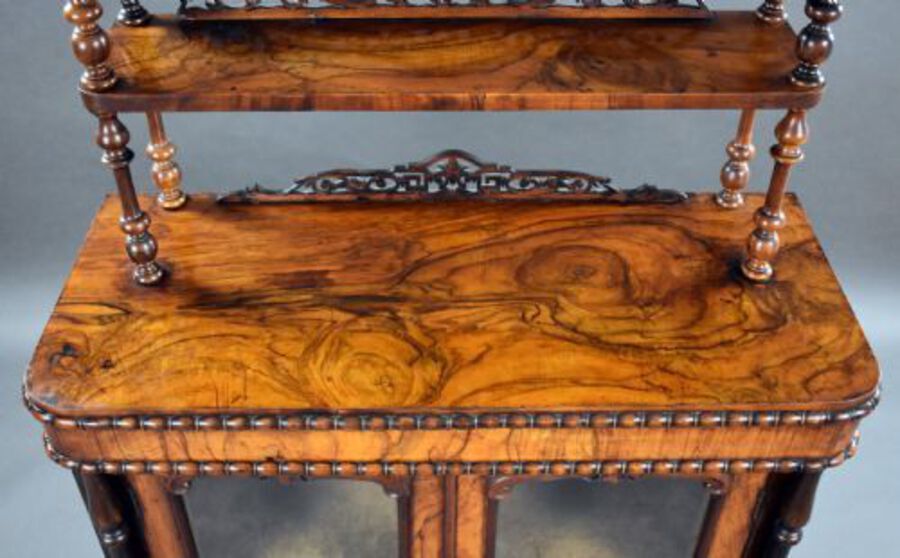 Antique Victorian Bur Walnut Chiffonier