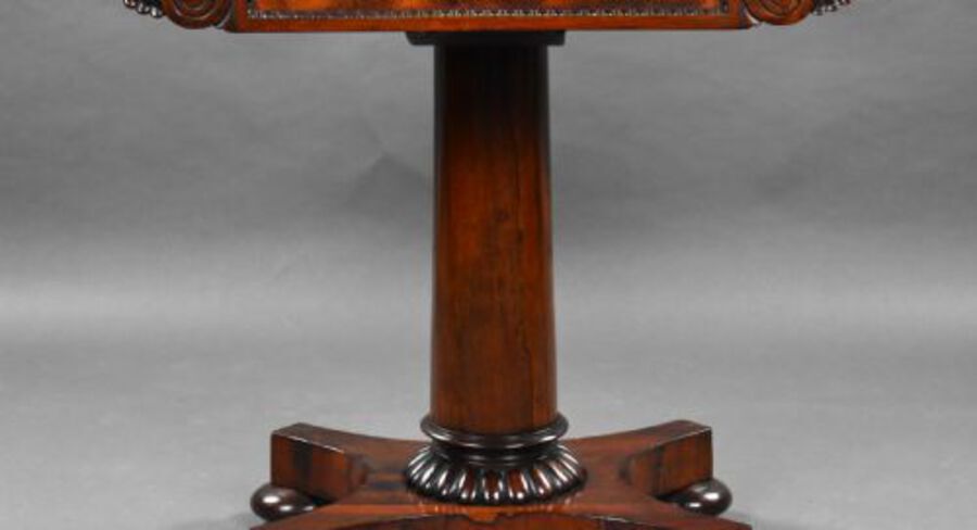 Antique William IV Rosewood Tea Table