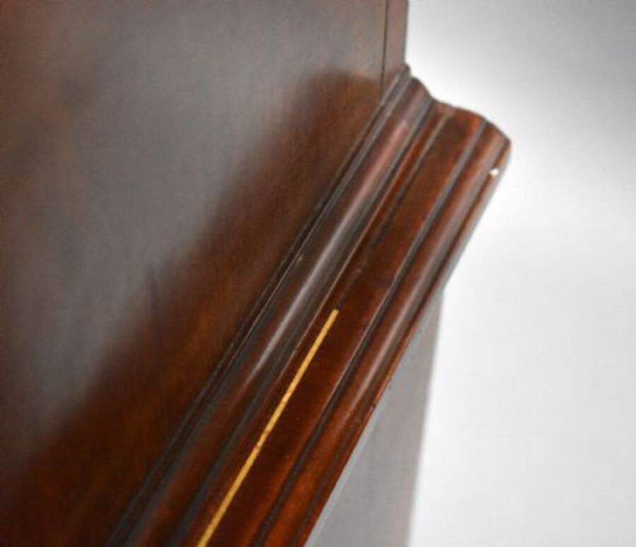 Antique Pair Victorian Inlaid Mahogany Bedsides